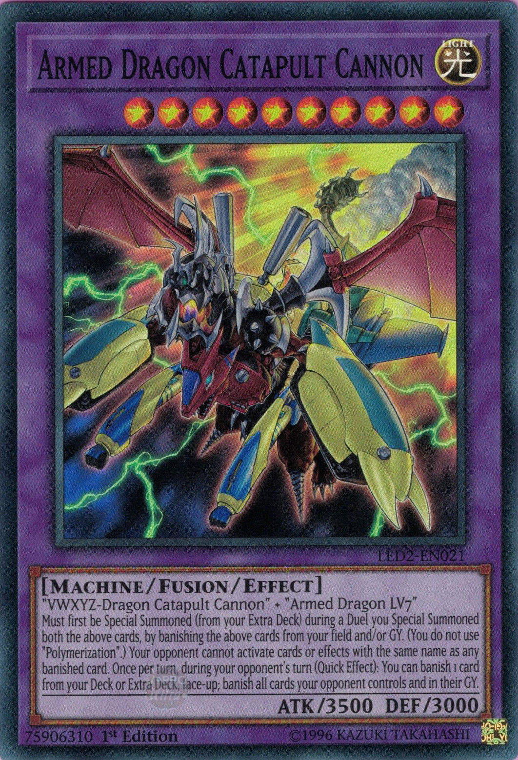 Armed Dragon Catapult Cannon [LED2-EN021] Super Rare | The CG Realm