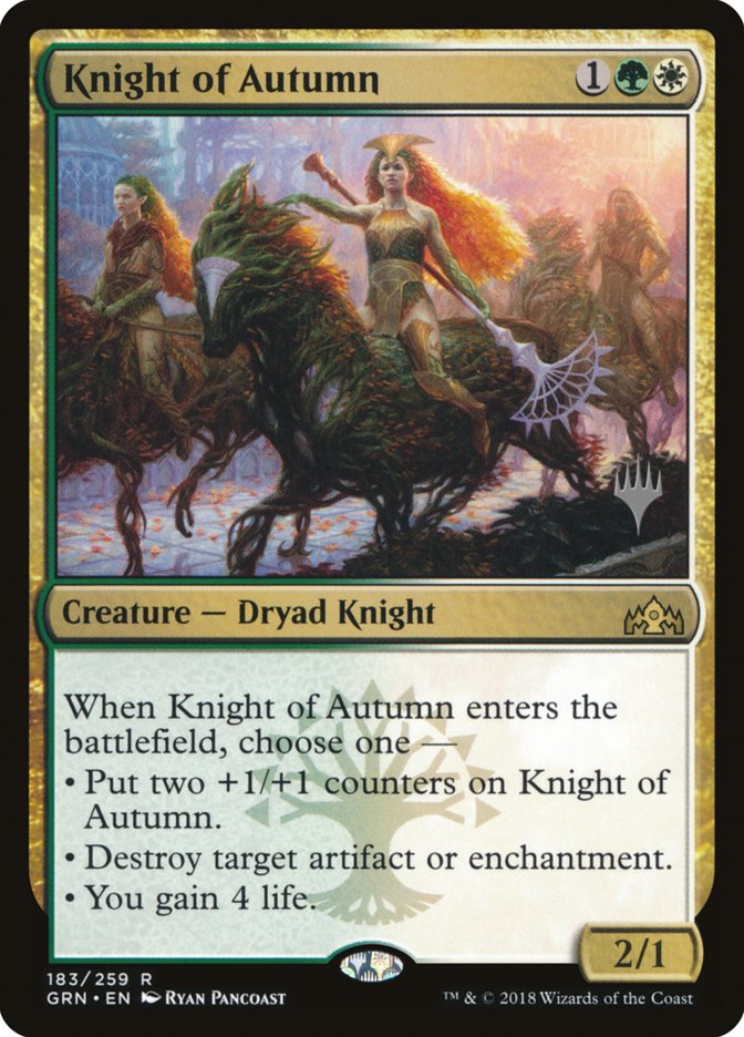Knight of Autumn (Promo Pack) [Guilds of Ravnica Promos] | The CG Realm
