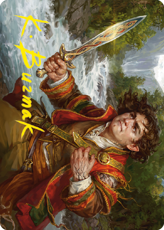Frodo Baggins Art Card (16/81) (Gold-Stamped Signature) [The Lord of the Rings: Tales of Middle-earth Art Series] | The CG Realm