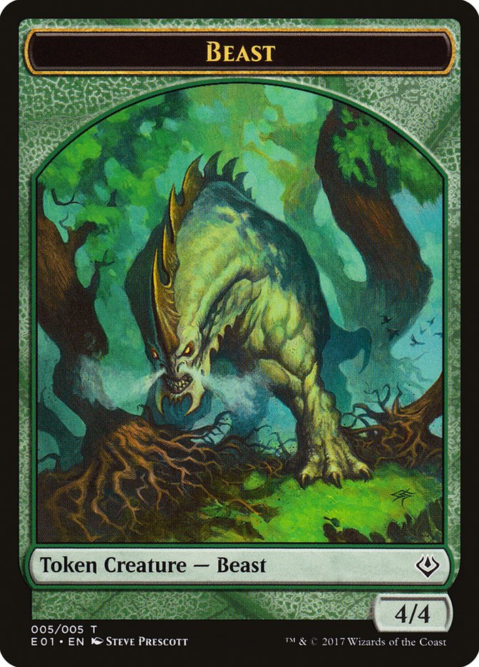Beast (005) // Soldier Double-sided Token (AC2-5 // 1) - Archenemy: Nicol Bolas Tokens