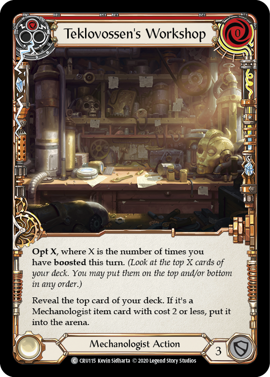 Teklovossen's Workshop (Red) [CRU115] (Crucible of War)  1st Edition Normal | The CG Realm