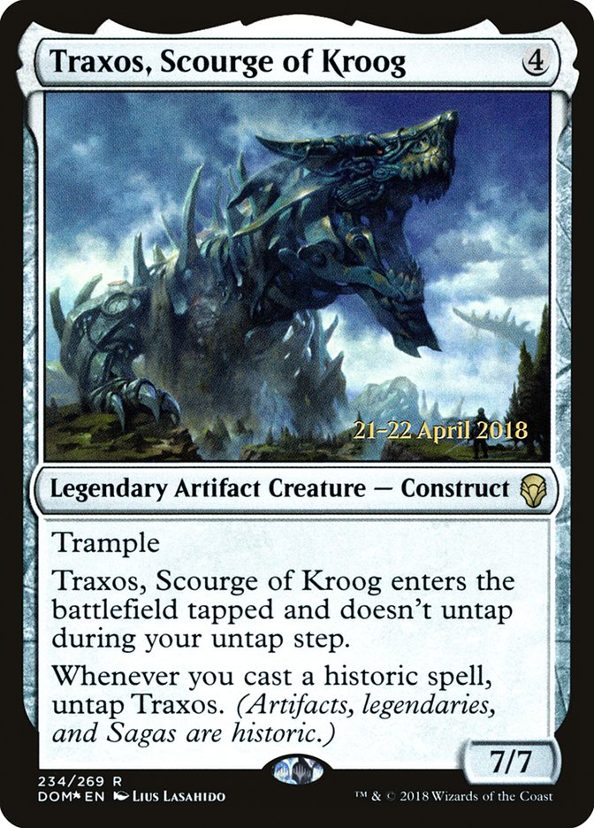 Traxos, Scourge of Kroog [Dominaria Prerelease Promos] | The CG Realm