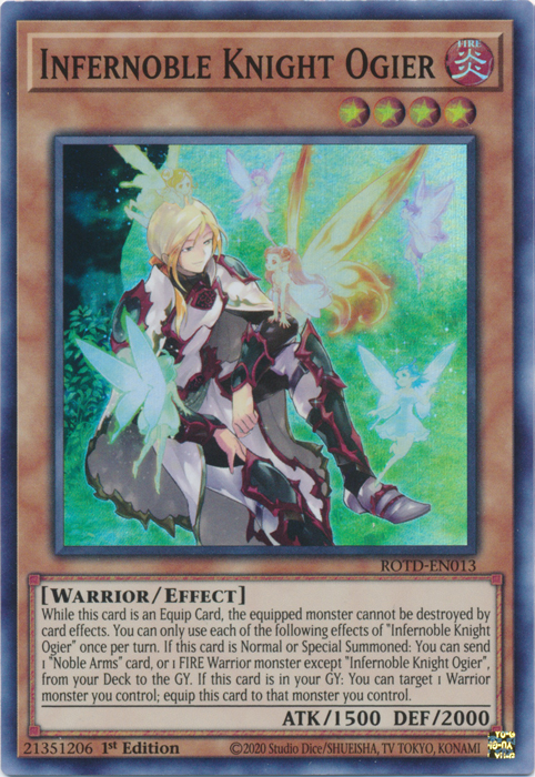 Infernoble Knight Ogier [ROTD-EN013] Super Rare | The CG Realm