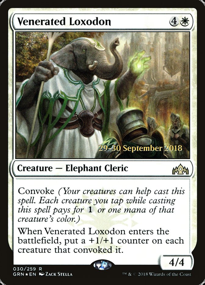 Venerated Loxodon [Guilds of Ravnica Prerelease Promos] | The CG Realm