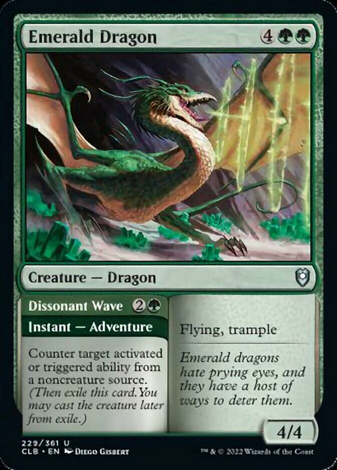 Emerald Dragon // Dissonant Wave [Commander Legends: Battle for Baldur's Gate] | The CG Realm
