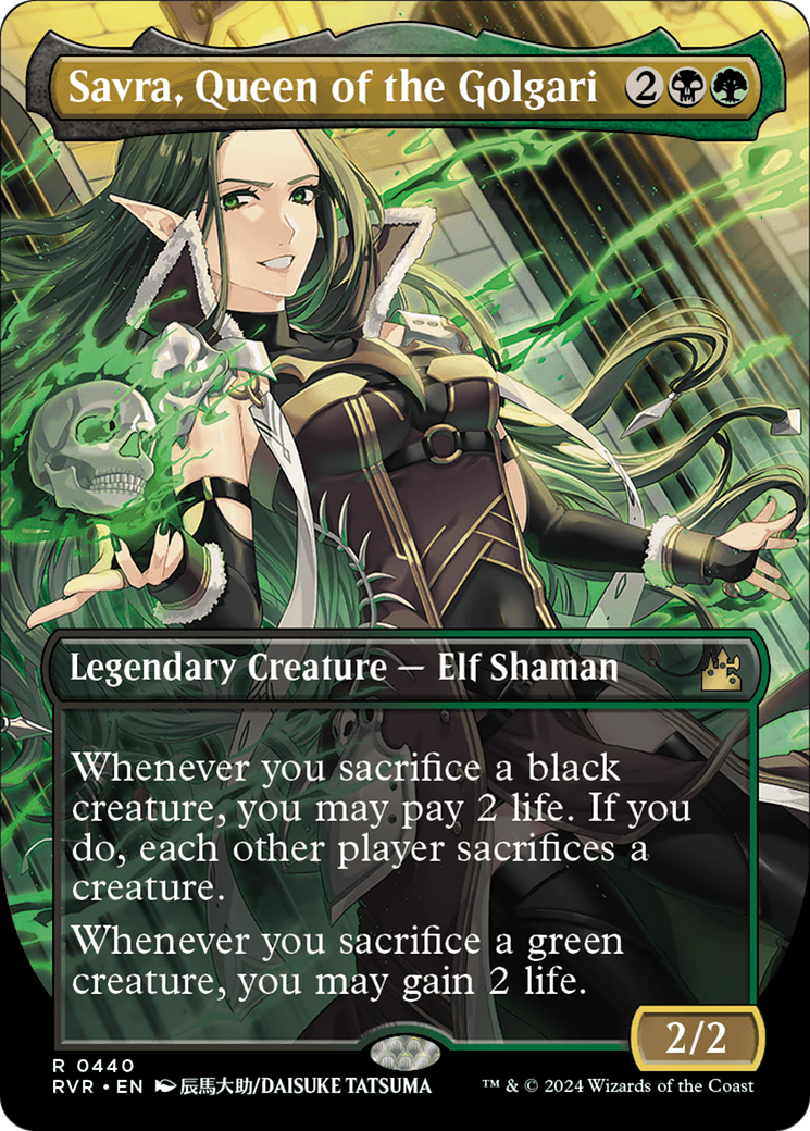 Savra, Queen of the Golgari (Anime Borderless) [Ravnica Remastered] | The CG Realm