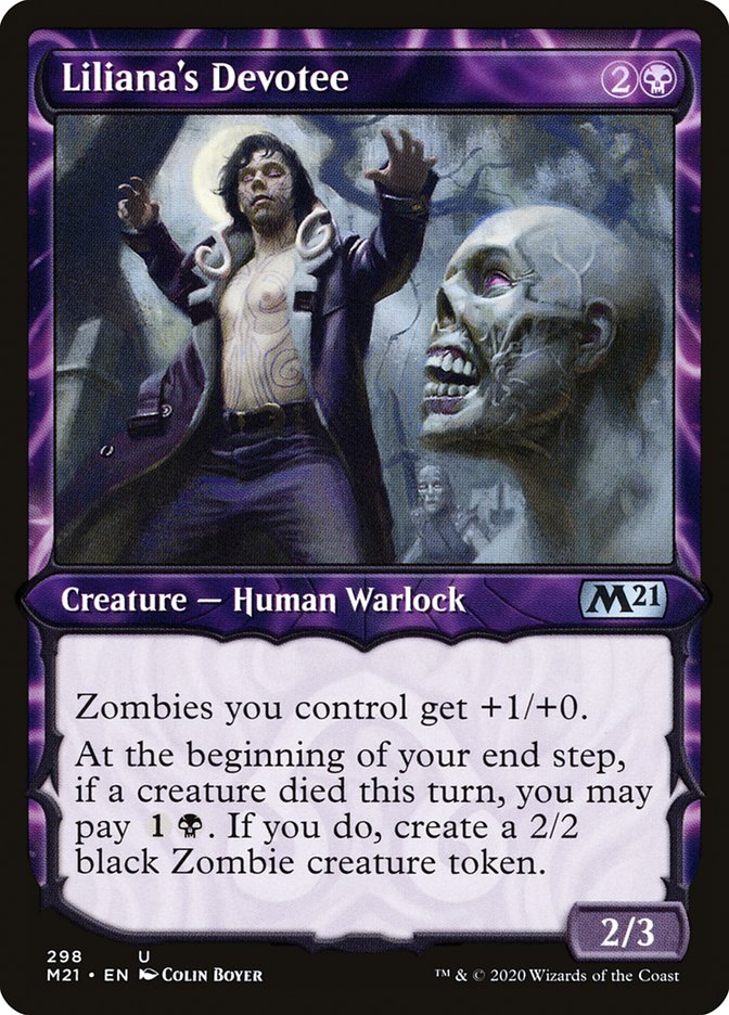 Liliana's Devotee (Showcase) [Core Set 2021] | The CG Realm