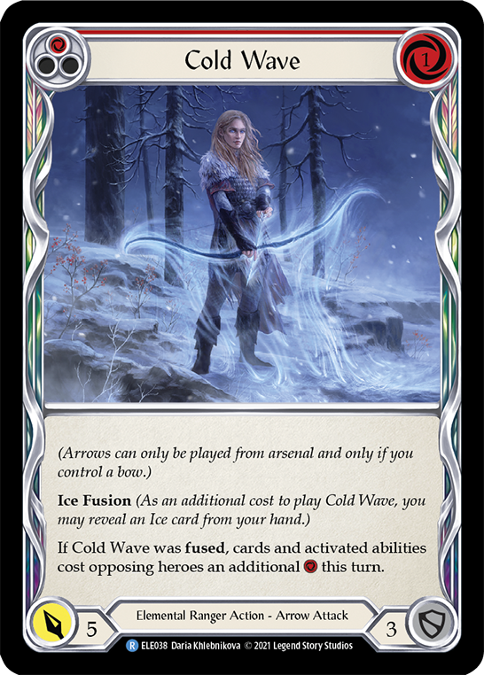 Cold Wave (Red) [ELE038] (Tales of Aria)  1st Edition Normal | The CG Realm