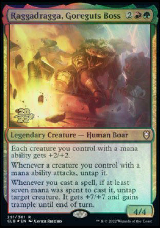 Raggadragga, Goreguts Boss [Commander Legends: Battle for Baldur's Gate Prerelease Promos] | The CG Realm