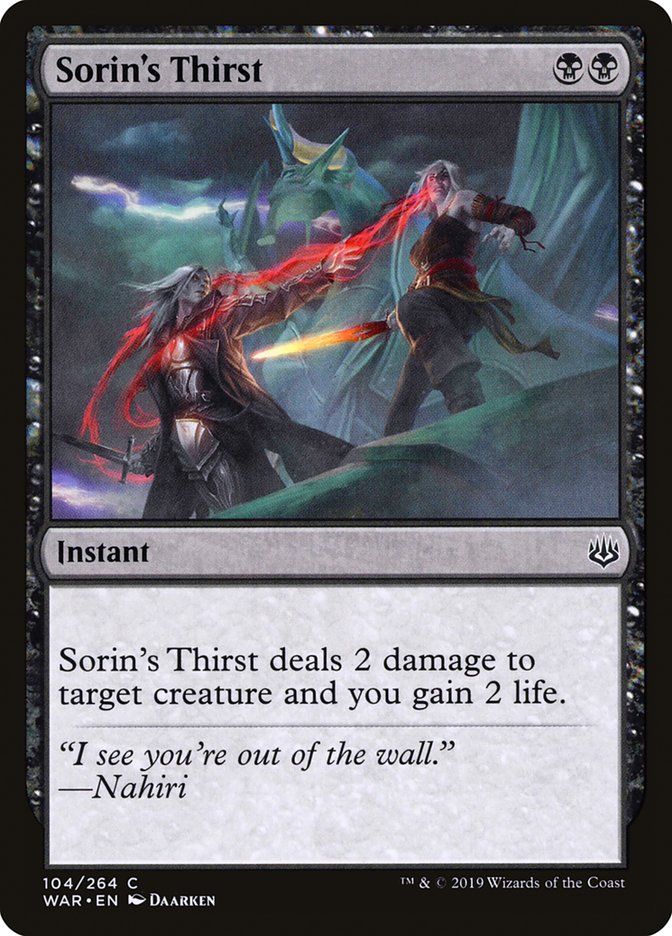 Sorin's Thirst [War of the Spark] | The CG Realm