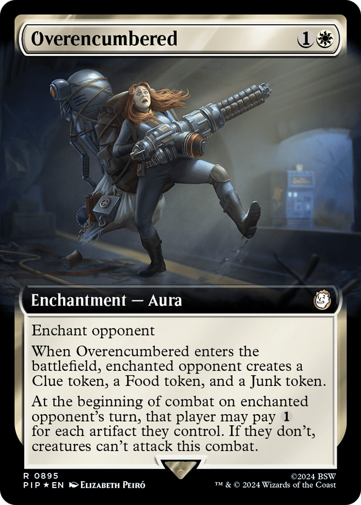 Overencumbered (Extended Art) (Surge Foil) [Fallout] | The CG Realm