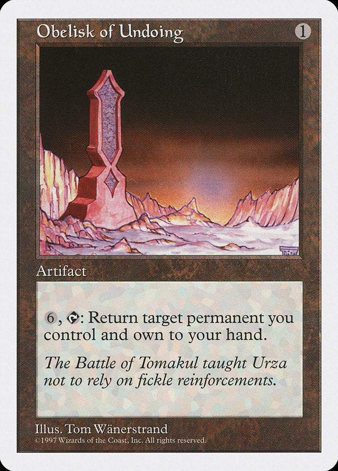 Obelisk of Undoing [Fifth Edition] | The CG Realm