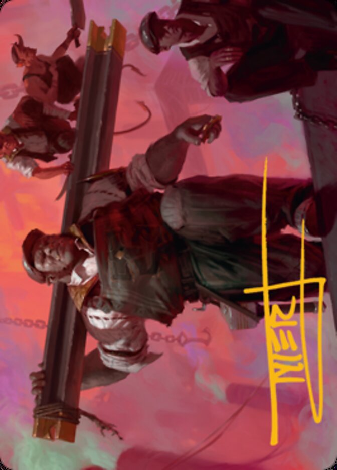 The Beamtown Bullies Art Card (Gold-Stamped Signature) [Streets of New Capenna Art Series] | The CG Realm