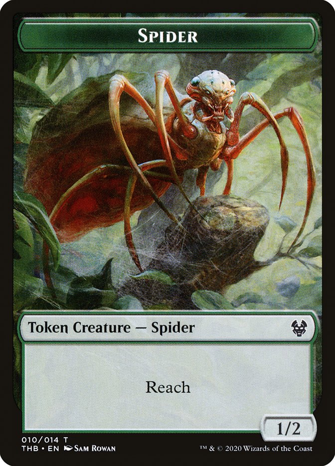 Human Soldier // Spider Double-Sided Token (THB-2 // 10) - Theros Beyond Death Tokens Foil