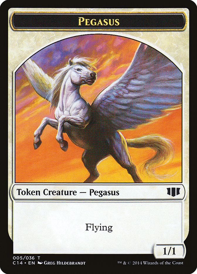 Kor Soldier // Pegasus Double-Sided Token [Commander 2014 Tokens] | The CG Realm