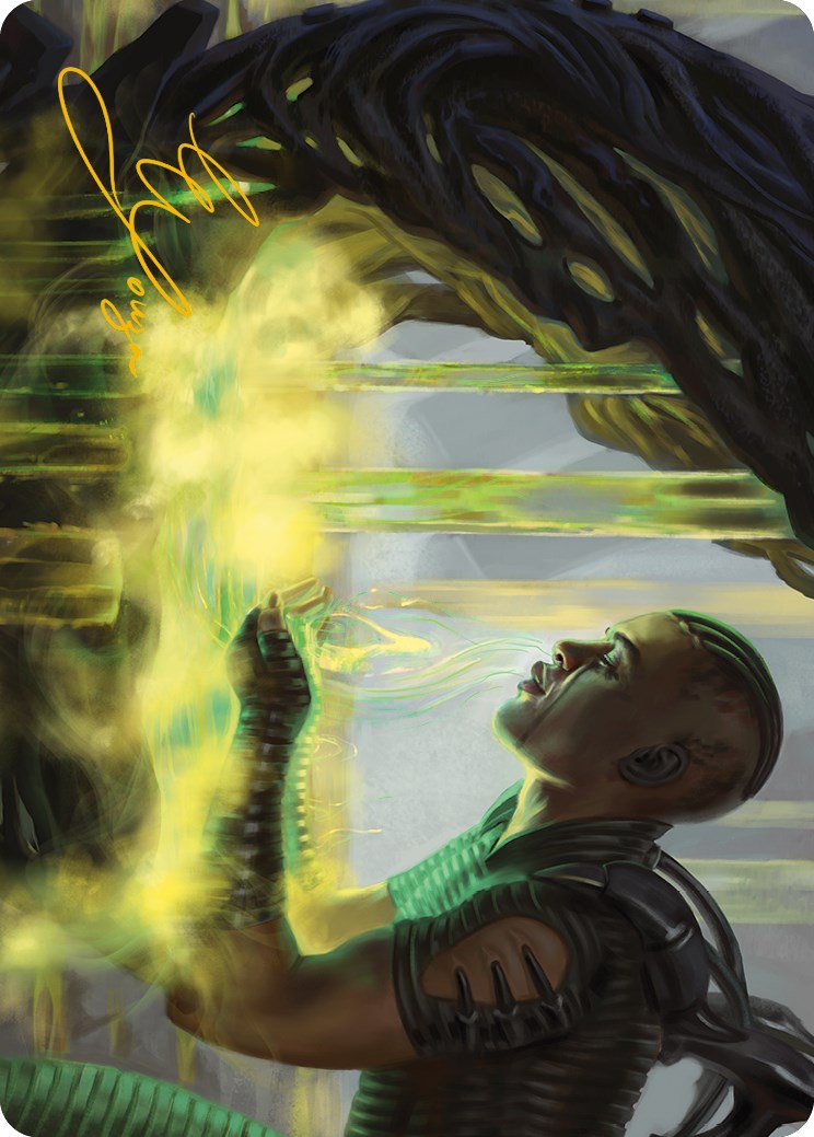 Necrogen Communion Art Card (Gold-Stamped Signature) [Phyrexia: All Will Be One Art Series] | The CG Realm