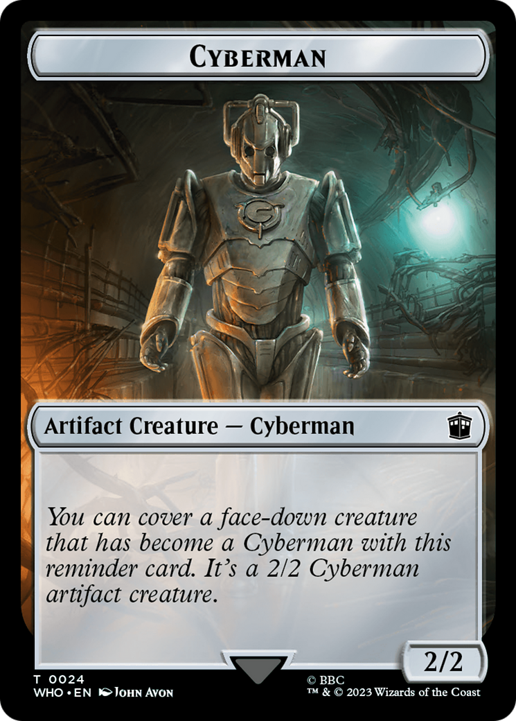 Alien Angel // Cyberman Double-Sided Token [Doctor Who Tokens] | The CG Realm