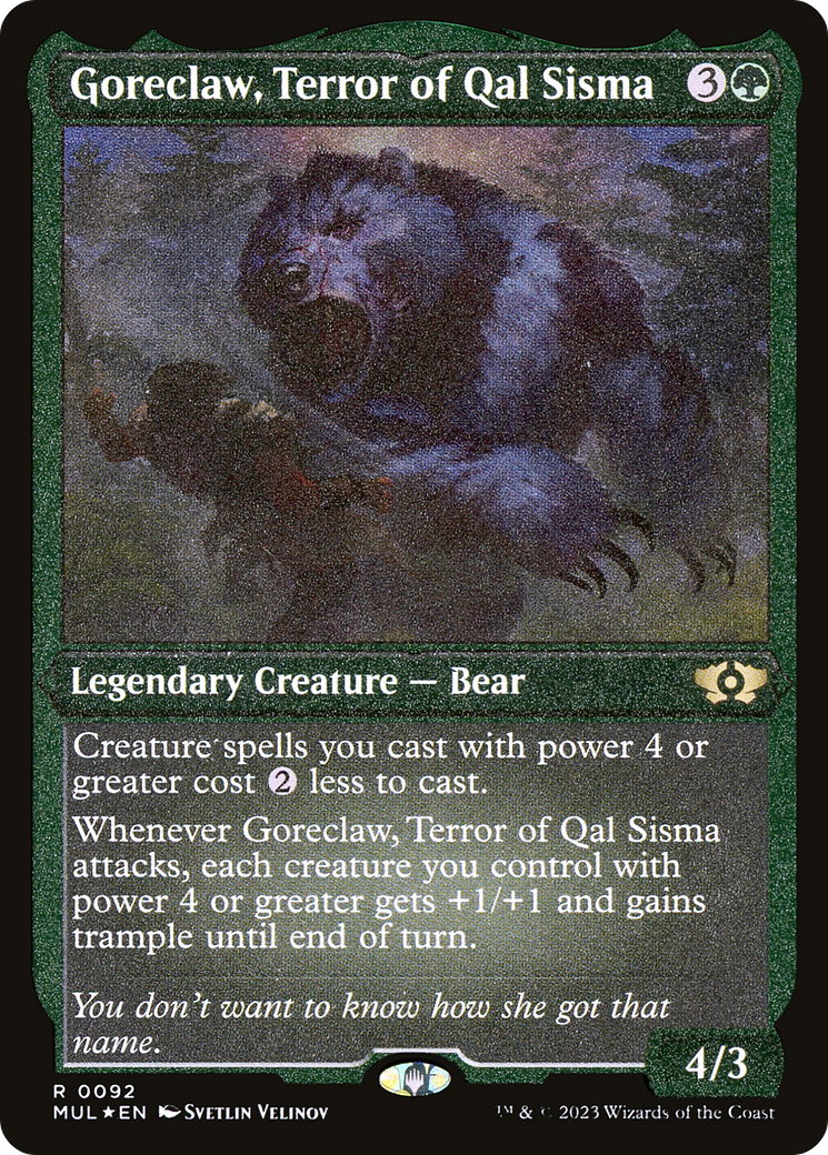 Goreclaw, Terror of Qal Sisma (Foil Etched) [Multiverse Legends] | The CG Realm