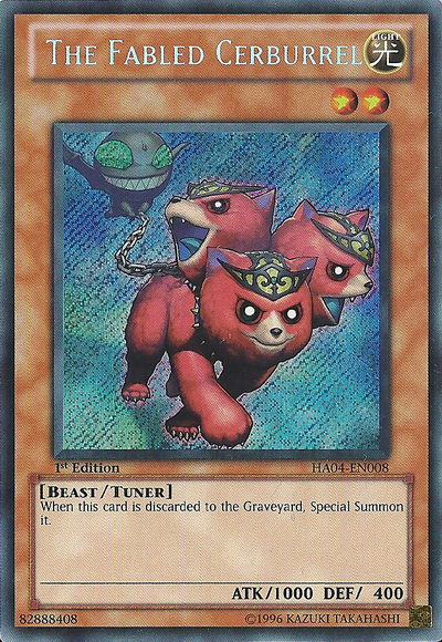 The Fabled Cerburrel [HA04-EN008] Secret Rare | The CG Realm