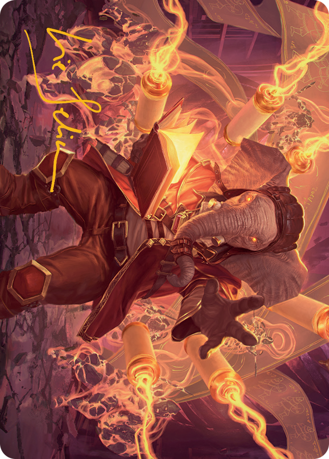 Quintorius, Loremaster Art Card (52) (Gold-Stamped Signature) [March of the Machine Art Series] | The CG Realm