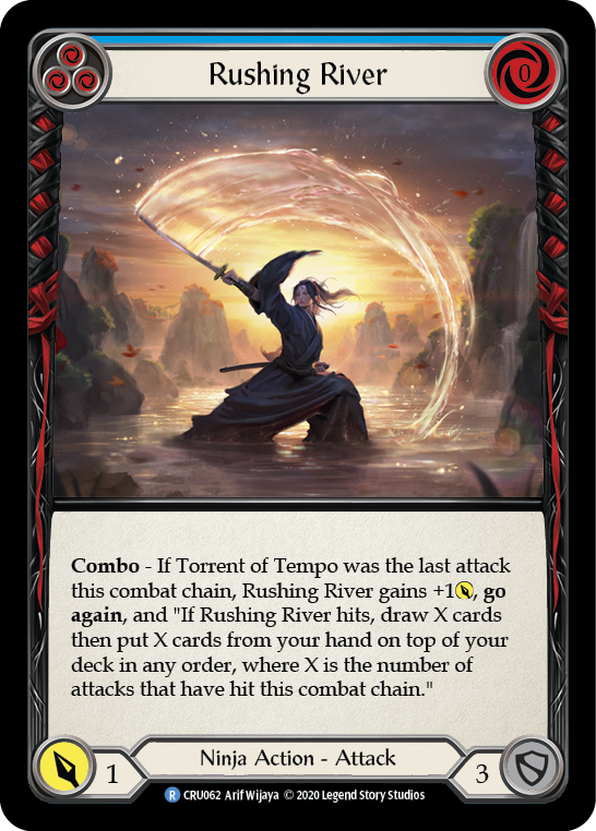 Rushing River (Blue) [CRU062] (Crucible of War)  1st Edition Rainbow Foil | The CG Realm