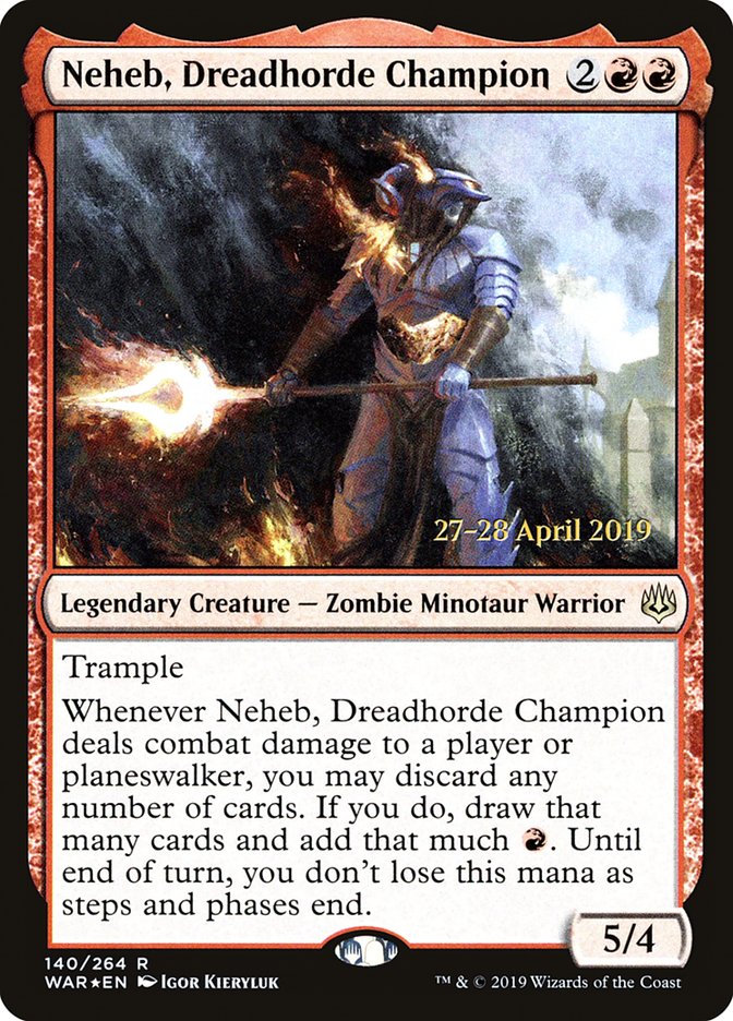 Neheb, Dreadhorde Champion [War of the Spark Prerelease Promos] | The CG Realm
