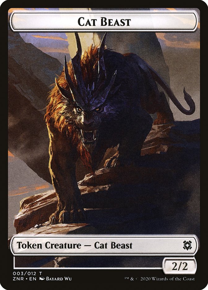 Cat Beast Token [Zendikar Rising Tokens] | The CG Realm