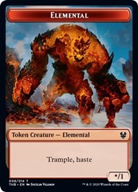 Elemental // Satyr Double-Sided Token (THB-8 // 9) - Theros Beyond Death Tokens Foil