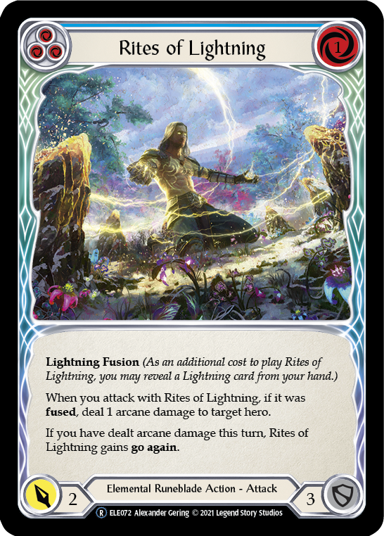 Rites of Lightning (Blue) [U-ELE072] (Tales of Aria Unlimited)  Unlimited Rainbow Foil | The CG Realm