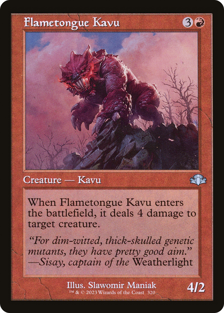 Flametongue Kavu (Retro) [Dominaria Remastered] | The CG Realm