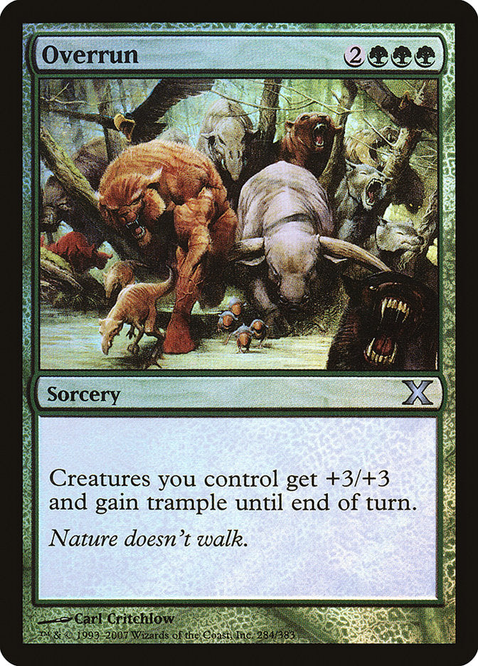 Overrun (Premium Foil) [Tenth Edition] | The CG Realm