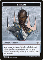 Teferi, Temporal Archmage Emblem // Zombie (011/036) Double-Sided Token [Commander 2014 Tokens] | The CG Realm