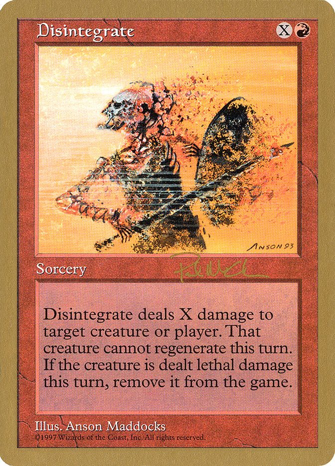 Disintegrate (Paul McCabe) [World Championship Decks 1997] | The CG Realm