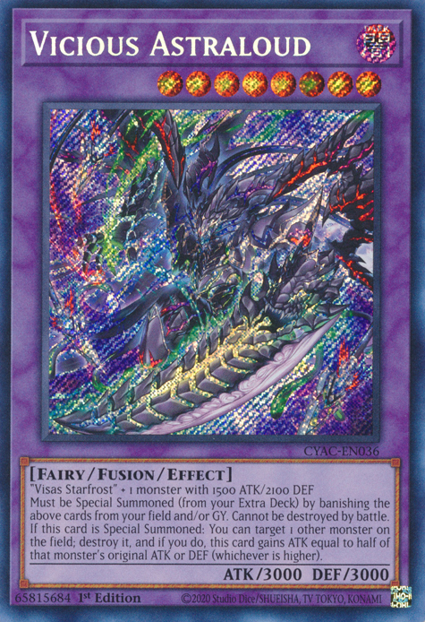 Vicious Astraloud [CYAC-EN036] Secret Rare | The CG Realm