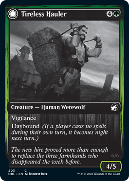 Tireless Hauler (DBL-203) - Innistrad: Double Feature: (Double Faced Transform)