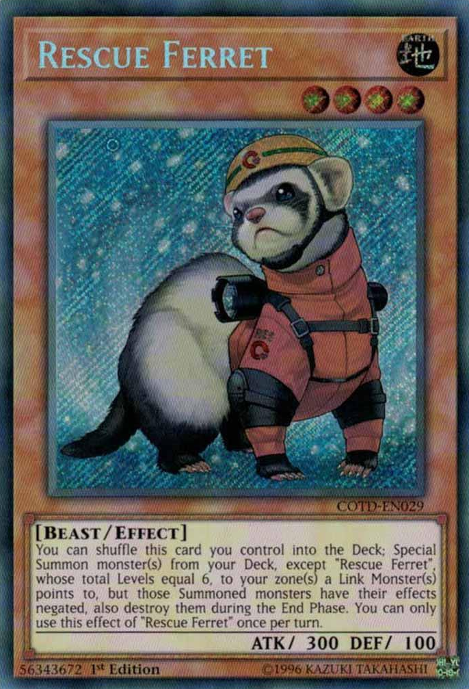 Rescue Ferret [COTD-EN029] Secret Rare | The CG Realm