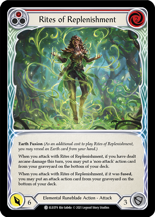 Rites of Replenishment (Red) [ELE079] (Tales of Aria)  1st Edition Rainbow Foil | The CG Realm