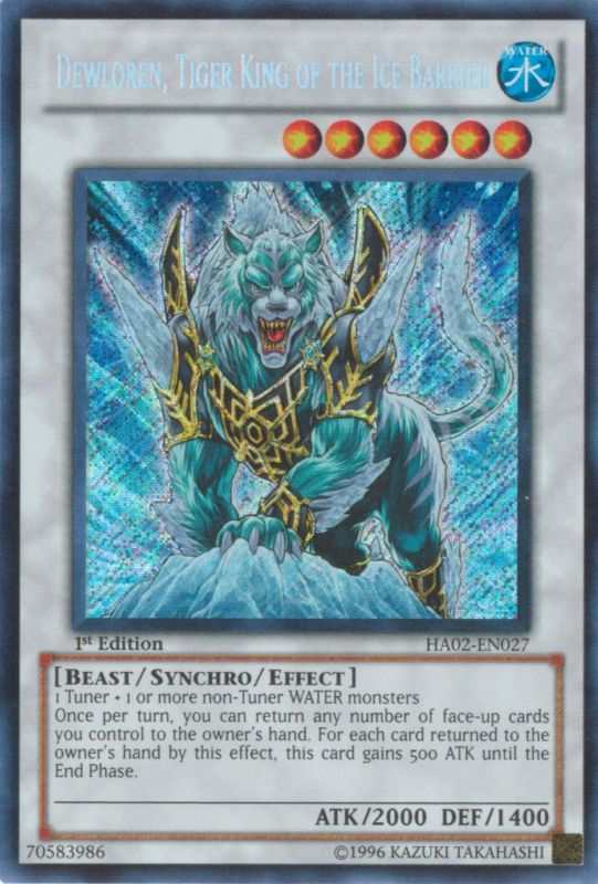 Dewloren, Tiger King of the Ice Barrier [HA02-EN027] Secret Rare | The CG Realm
