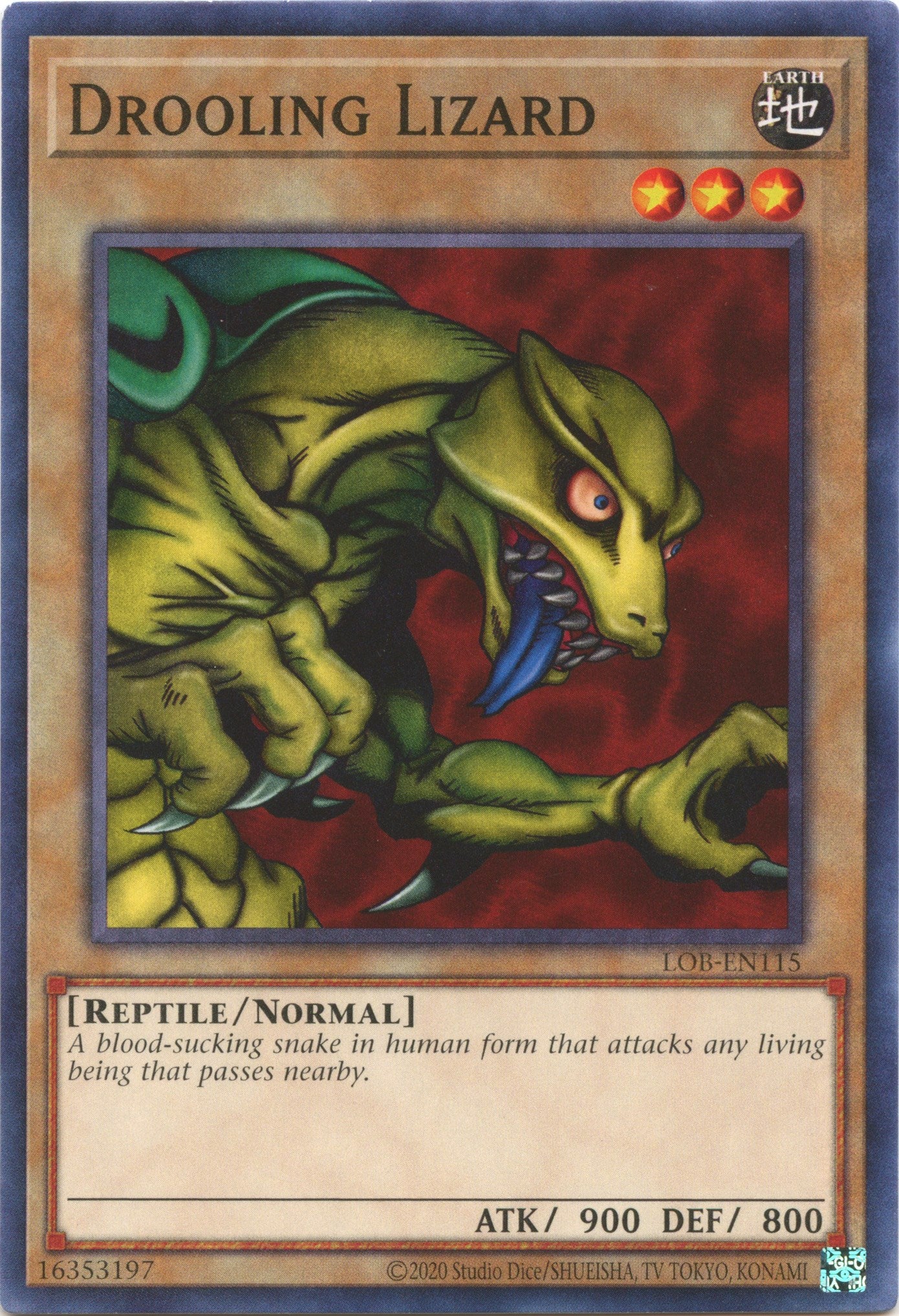 Drooling Lizard (25th Anniversary) [LOB-EN115] Common | The CG Realm