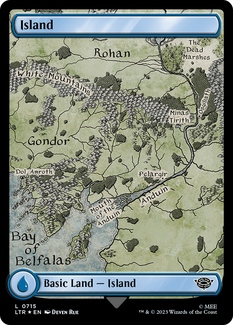 Island (0715) (Surge Foil) [The Lord of the Rings: Tales of Middle-Earth] | The CG Realm