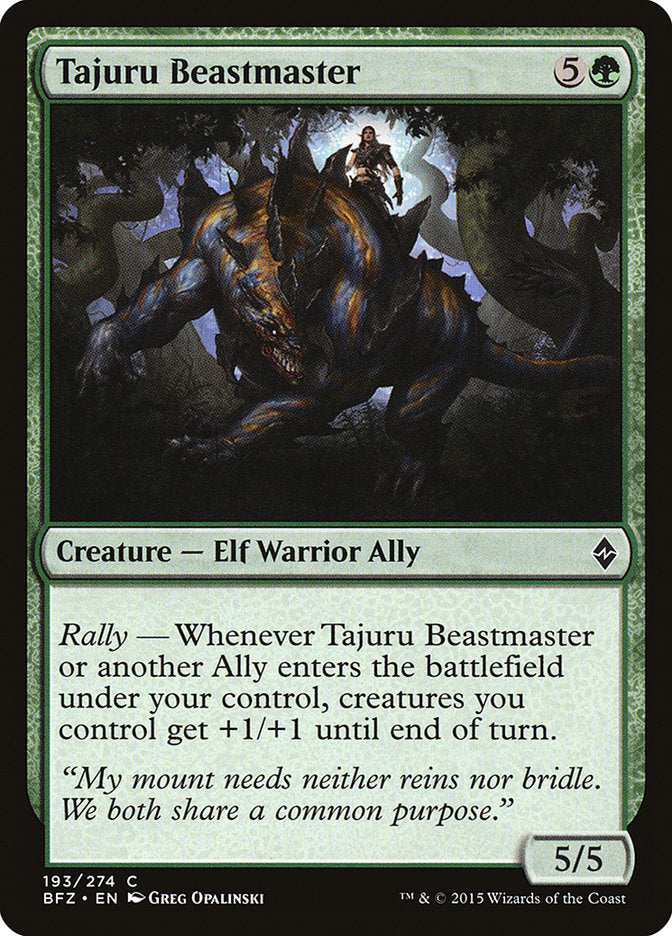 Tajuru Beastmaster [Battle for Zendikar] | The CG Realm