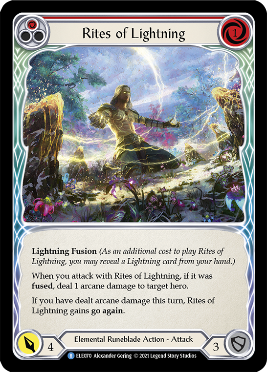 Rites of Lightning (Red) [ELE070] (Tales of Aria)  1st Edition Normal | The CG Realm