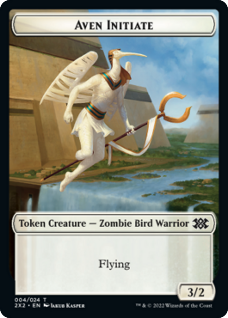 Spider // Aven Initiate Double-Sided Token [Double Masters 2022 Tokens] | The CG Realm