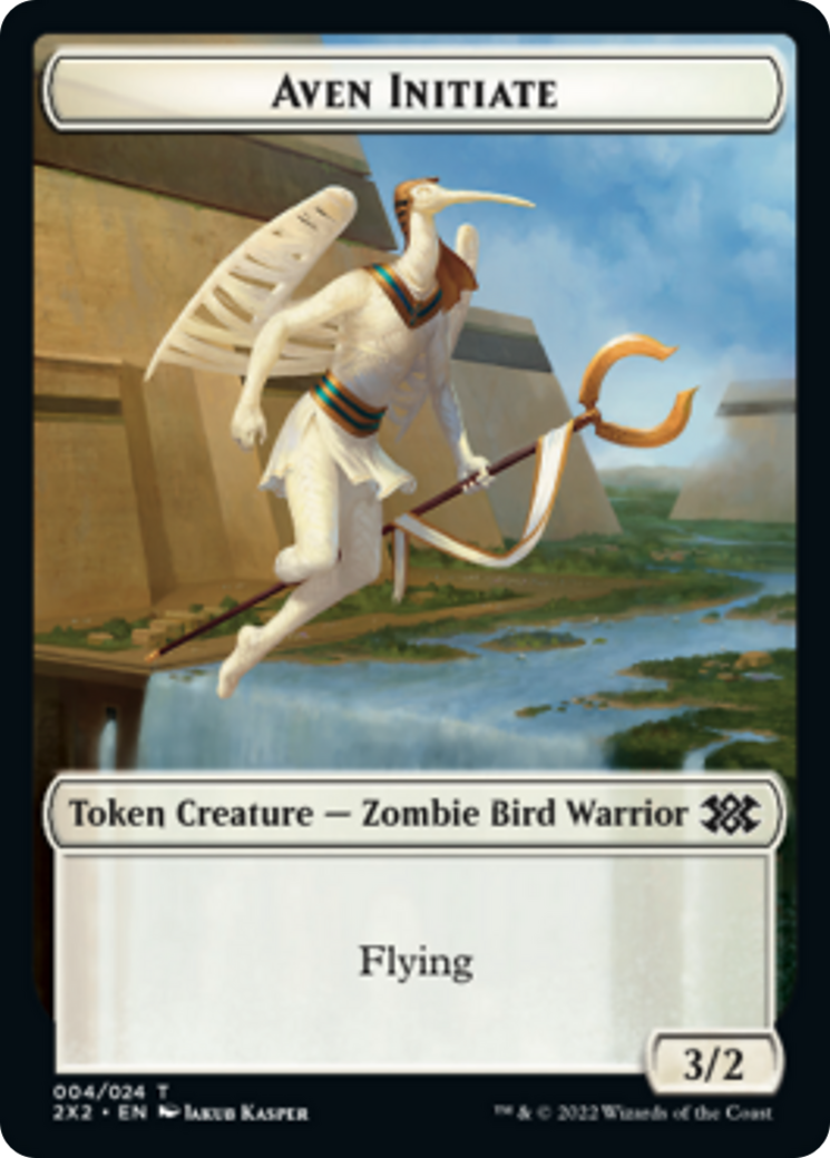 Drake // Aven Initiate Double-Sided Token [Double Masters 2022 Tokens] | The CG Realm