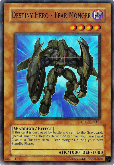 Destiny Hero - Fear Monger [CP06-EN002] Super Rare | The CG Realm