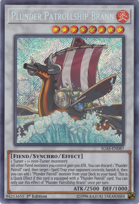 Plunder Patrollship Brann [IGAS-EN087] Secret Rare | The CG Realm