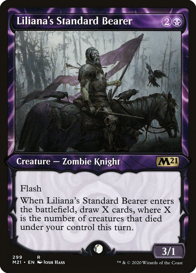 Liliana's Standard Bearer (Showcase) [Core Set 2021] | The CG Realm