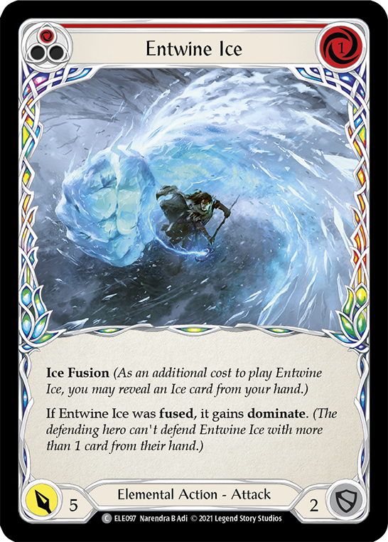 Entwine Ice (Red) [ELE097] (Tales of Aria)  1st Edition Rainbow Foil | The CG Realm