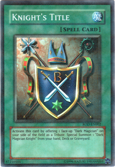 Knight's Title (Reshef of Destruction) [ROD-EN002] Super Rare | The CG Realm