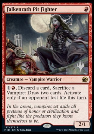 Falkenrath Pit Fighter (Promo Pack) [Innistrad: Midnight Hunt Promos] | The CG Realm